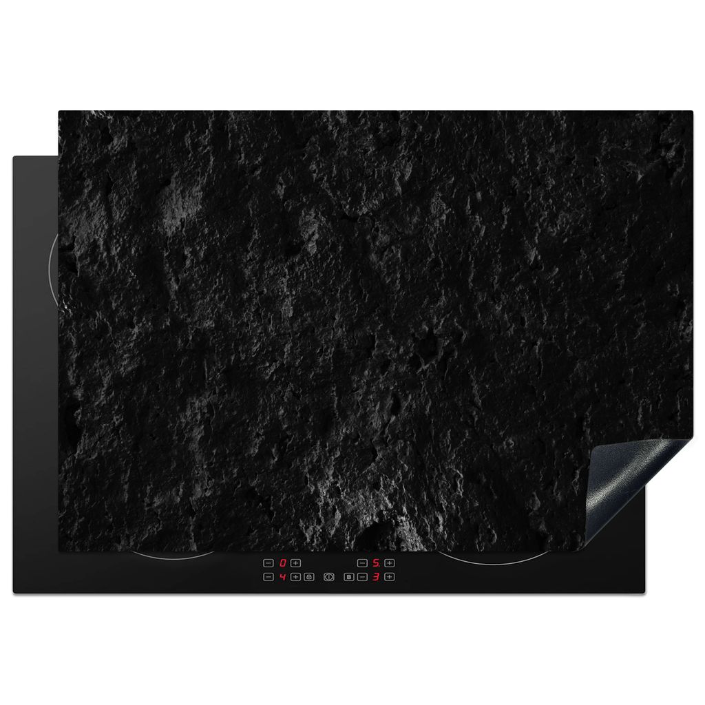 KitchenYeah Herdabdeckplatte Schwarz - Weiß - Höhle - Stein - Natur , 75x52cm, Küche Deko, Glaskeramikkochfeld Herdabdeckung, Abdeckplatte fù...