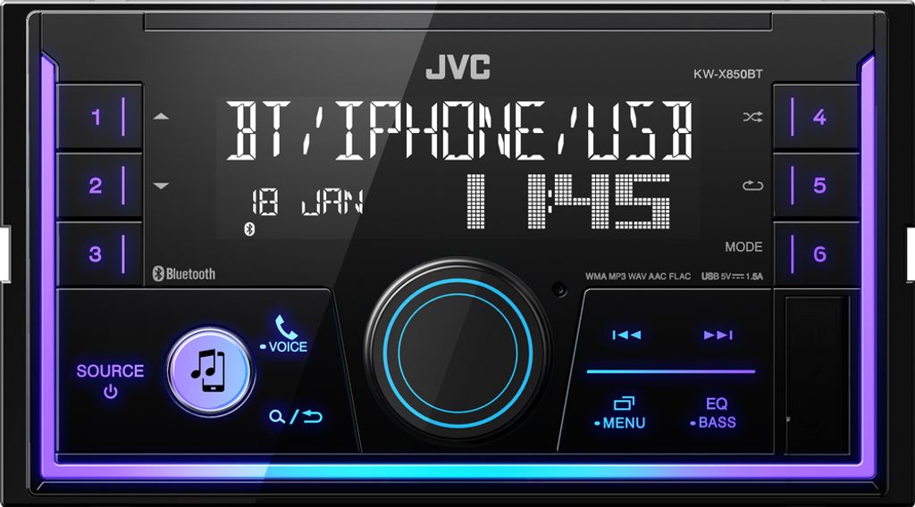 2DIN Autoradio JVC KW-X850BT