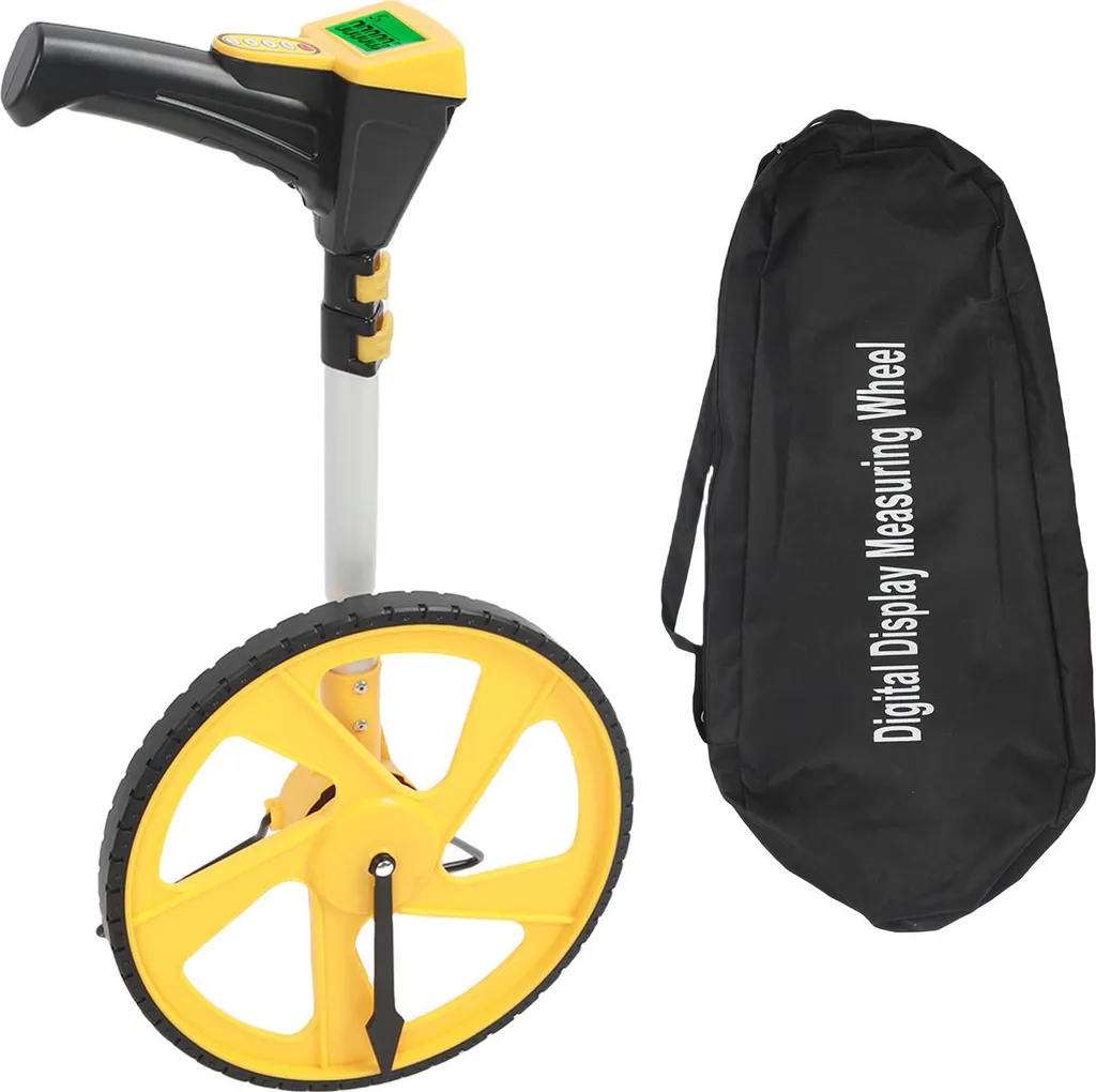 Podomètre de chantier pliable 99 999m avec écran LCD et sac de transport