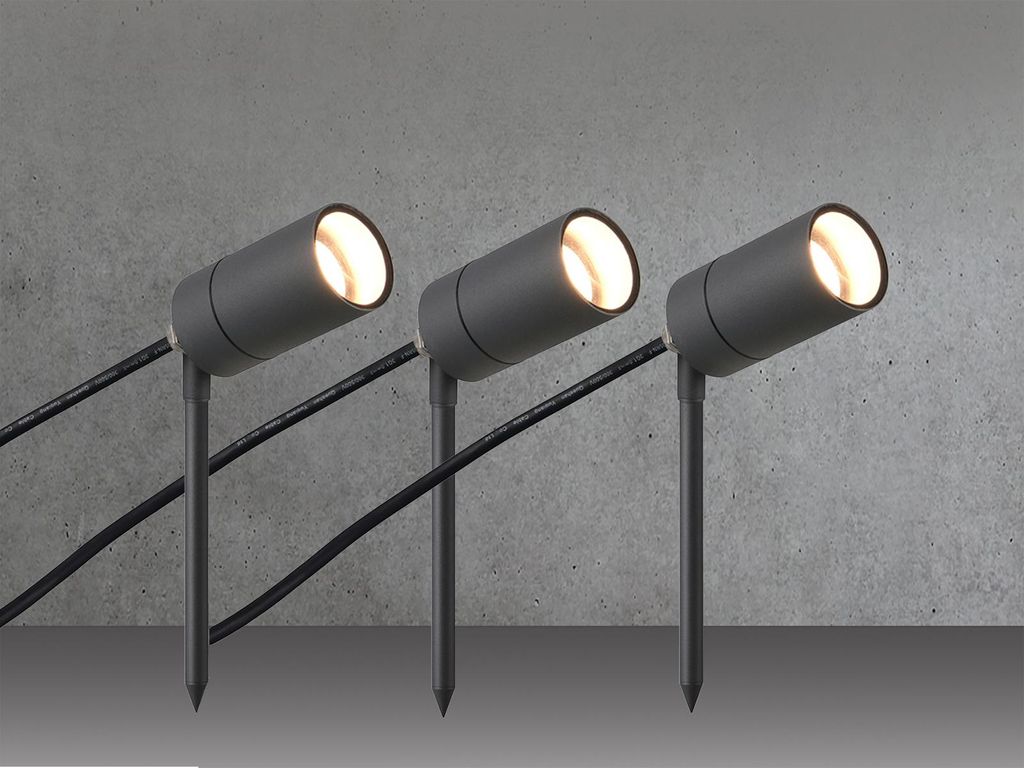 3er SET schwenkbare LED Gartenstrahler mit Erdspieß & 2 Produktbild 