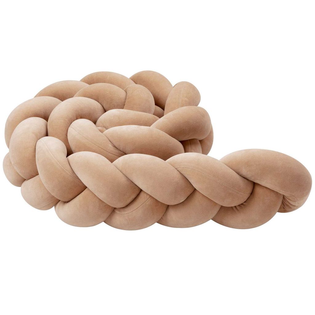Bettschlange Geflochten Beige