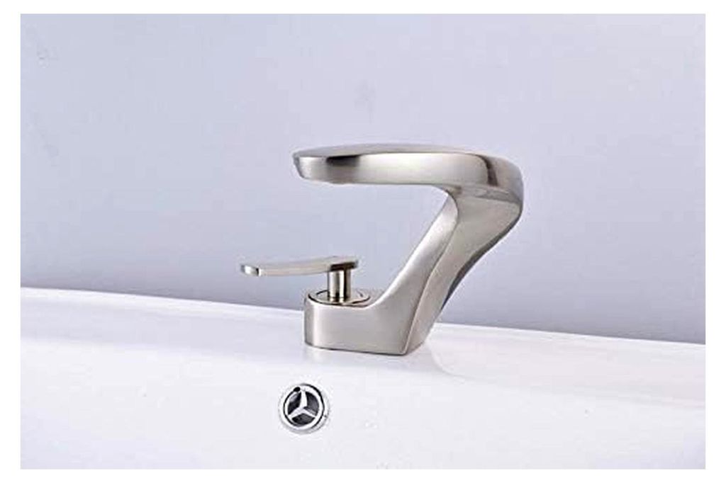 Küchenarmaturen, Badezimmer-Waschtischarmatur in ölgeriebener Bronze, Waschbecken-Waschtischarmaturen mit Warm- und Kaltwasserhahn