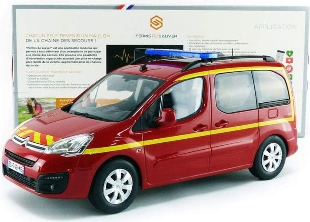 Citroën Berlingo Pompiers 2017 - 1:18 - Norev Produktbild 