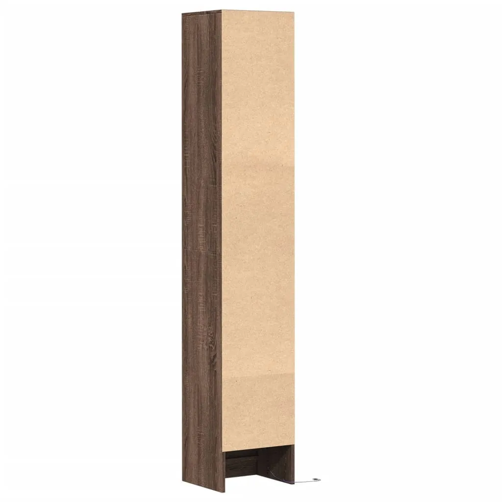 Credenza Alta con LED Rovere Marrone 36x200 cm - Offerta Maison - 8