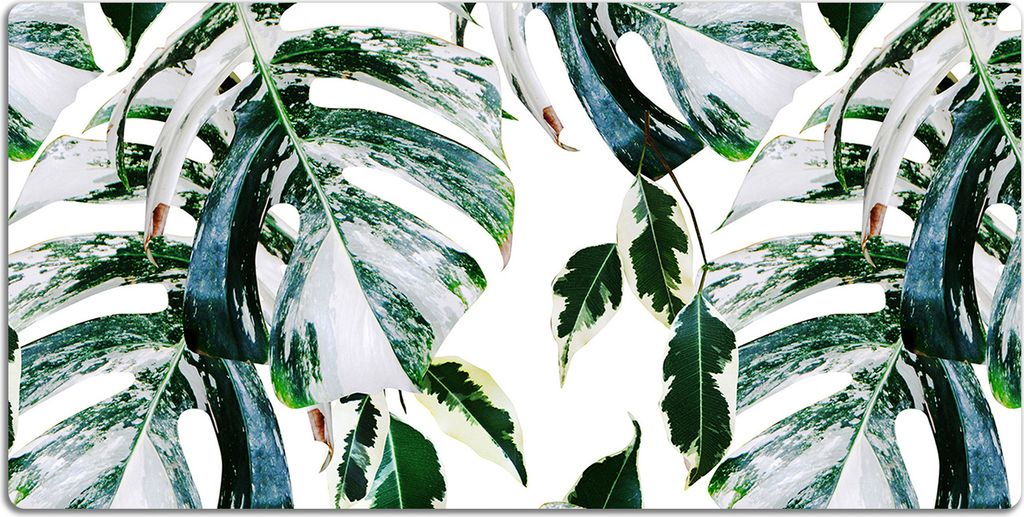Schreibtischmatte Tischunterlage 120x60 cm Mauspad - Palmenblätter