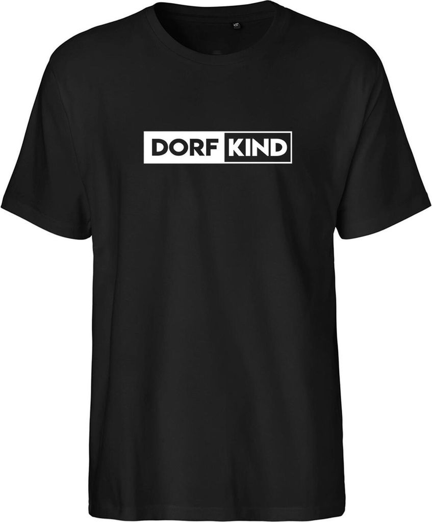 Hellweg Druckerei Herren T-Shirt Dorfkind Modern Geschenk Oberteil Black Größe S Bio Baumwolle Fairtrade Dorfkind Modern Mode