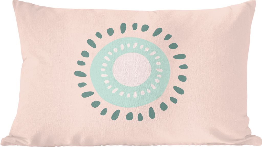 MuchoWow Zierkissen Sofakissen Wohnzimmer Dekokissen 50x30 cm Sommer - Kiwi - Abstrakt - Wohnzimmerdekoration - Polster mit Photo