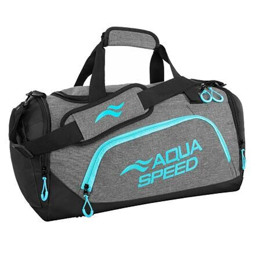 Sac de sport L robuste et imperméable - Gris et Turquoise haute qualité