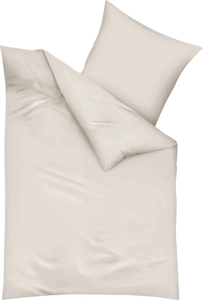 Kaeppel Biber Bettwäsche Uni 100% Baumwolle Reißverschluss Bettbezug Kissenbezug Bettgarnitur Bettwäsche-Set Bettzeug 200x200 cm Leinen