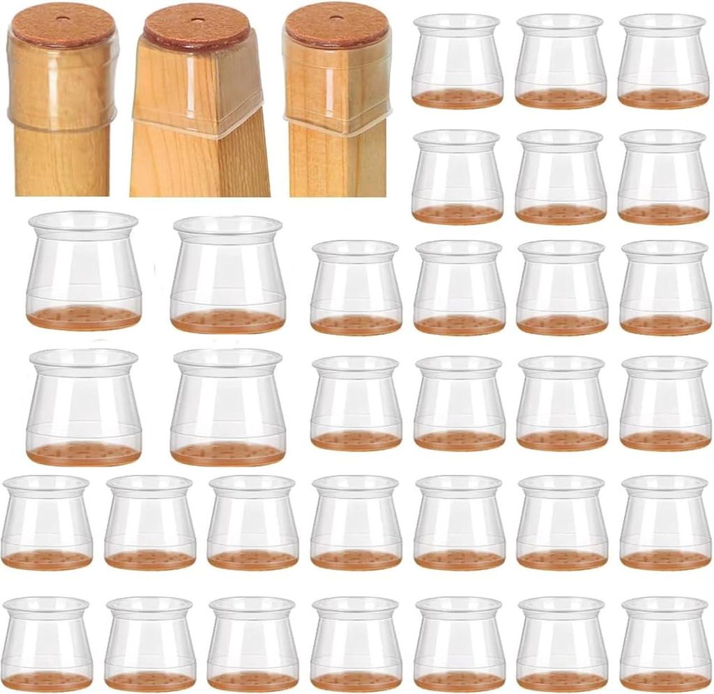 Stuhlbein-Bodenschoner, transparente Produktbild 