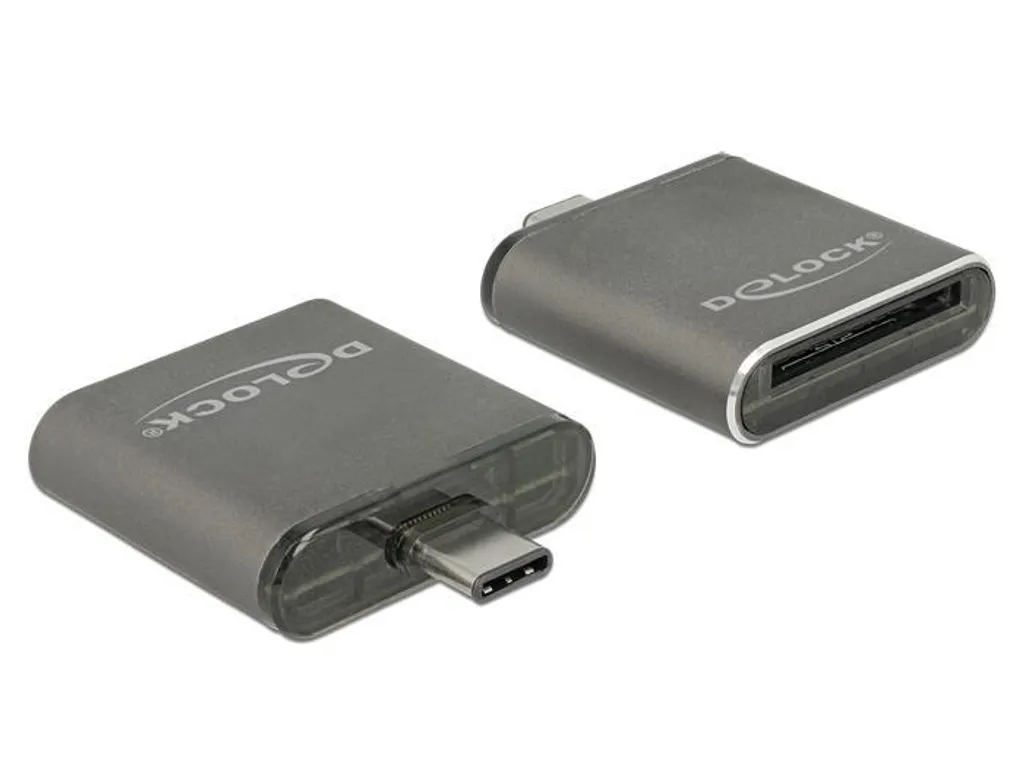 DeLOCK Lecteur Single Slot SDXC USB Type C Vitesse 5Gbps Compact Noir