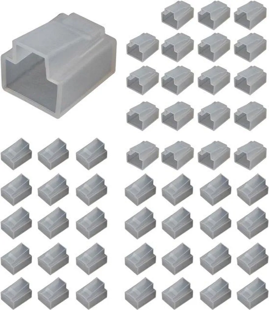 Protège port RJ45 anti-poussière lot de 50 noir contre l'oxydation