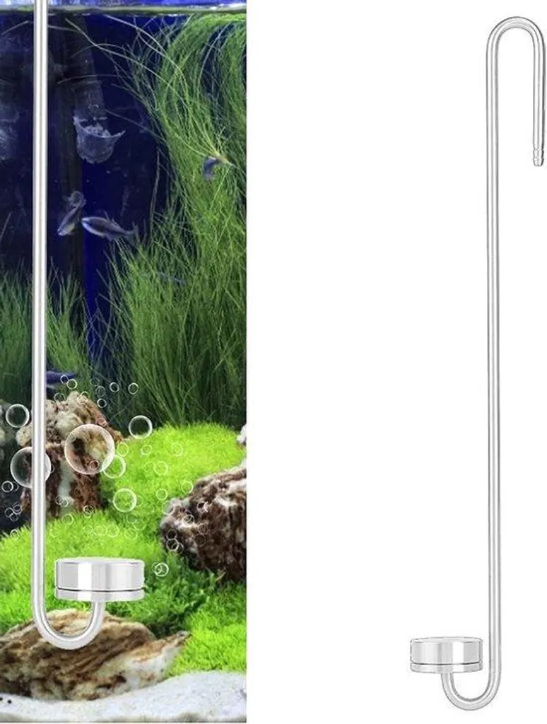 Diffuseur CO2 en acier inoxydable pour aquarium planté - Modèle U 35cm
