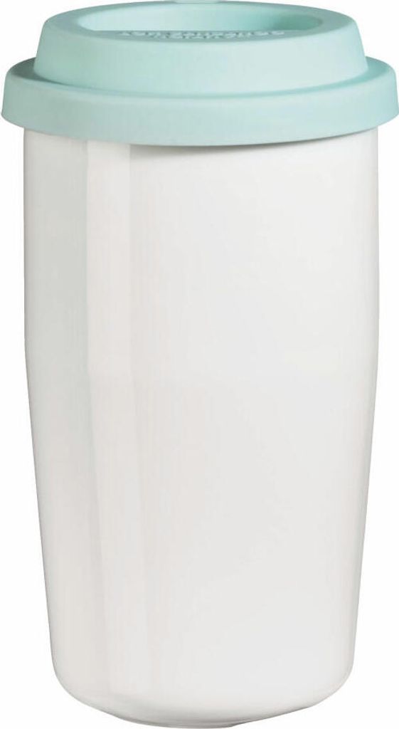 ASA Thermobecher weiß, Deckel türkis  d. 8,5 cm, h. 16,1 Obrázek produktu 