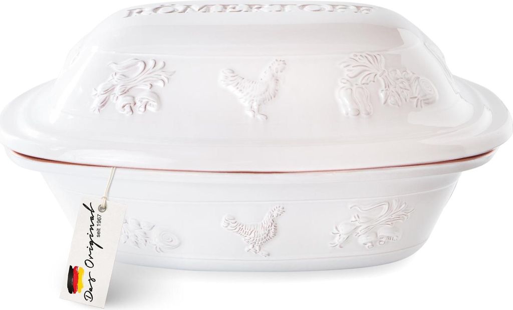 Römertopf Großer Bräter RUSTICO, 6 Pers. weiß