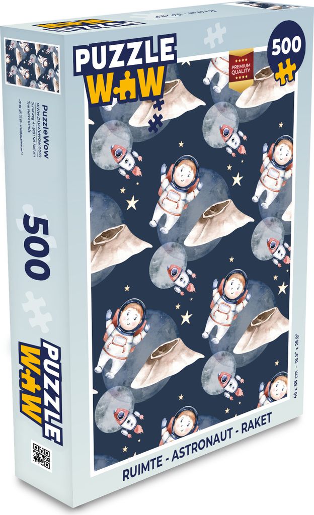 MuchoWow Puzzle 500 Teile Weltraum - Astronaut - Rakete - Jungen - Mädchen - Kind - Denken - Spiel - Toy