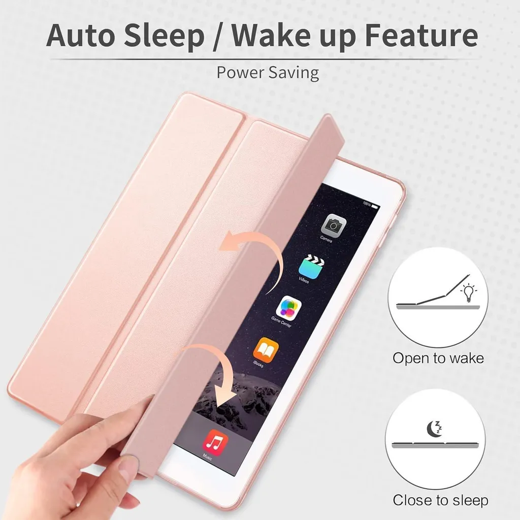 Coque iPad Air 2 Rose Or pour Travail et Loisirs - Support Multi-Angle - 4