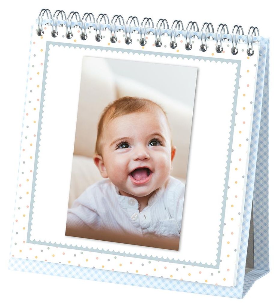 RÖSSLER Foto Aufsteller Baby Boy hellblau 190x190mm