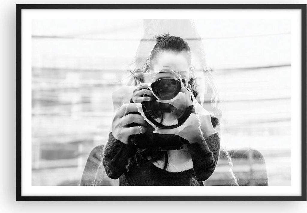 Gerahmtes Poster - Schwarzer Rahmen - Fotograf Schwarzweiß Produktbild 
