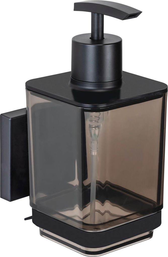 WENKO Vacuum-Loc Seifenspender Mod. Quadro Schwarz, Befestigen ohne Bohren