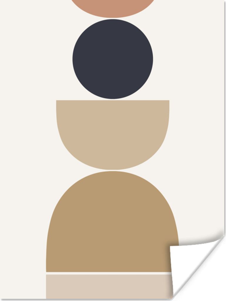 MuchoWow Poster Kreis - Geometrische Figuren - Abstrakt 120x160 cm - Wandbilder