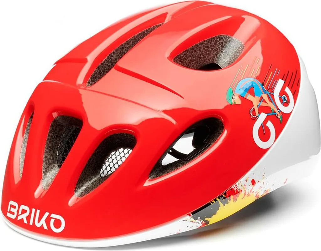 Casque de Ski Junior Briko Fury Rouge XS - Idéal pour l'École de Ski