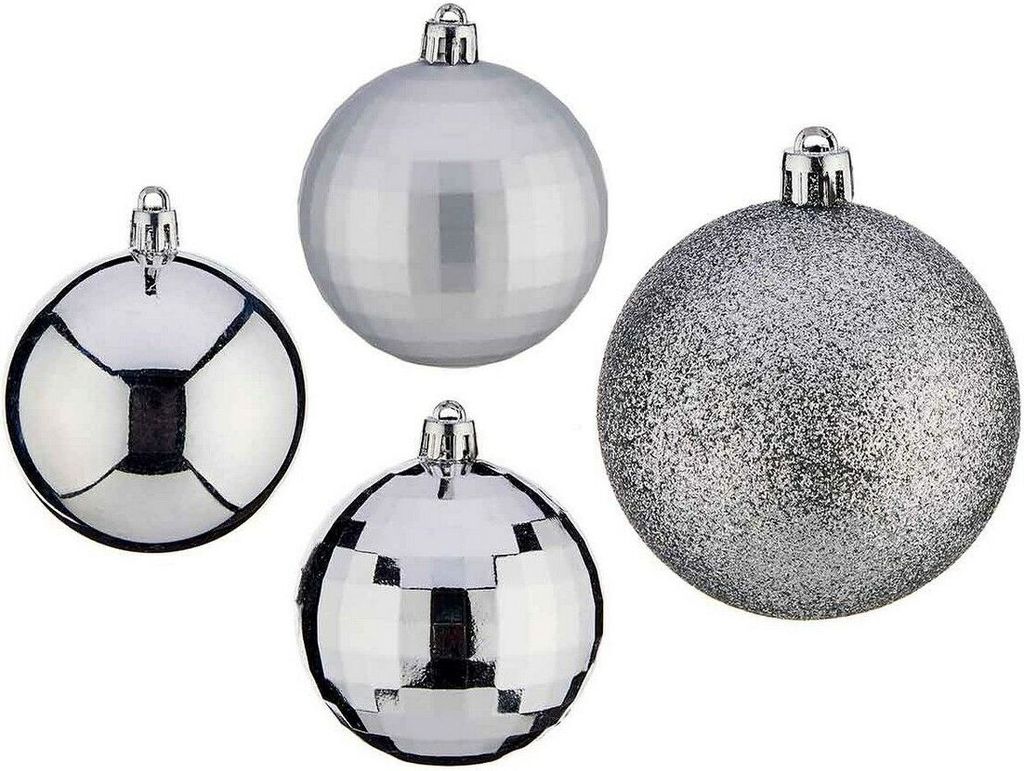Weihnachtsbaumkugeln Ø 7 cm Silberfarben