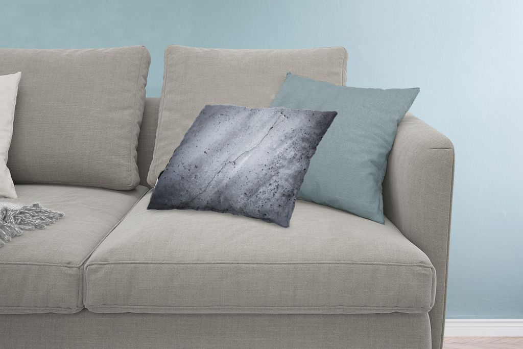 MuchoWow Zierkissen Sofakissen Wohnzimmer Dekokissen 60x40 cm Beton - Grau - Riss - Kopfkissen - Polster mit Foto