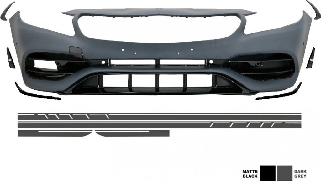 Stoßstange für Mercedes A W176 12-18 Aufkleber Dunkelgrau Facelift A45 Look