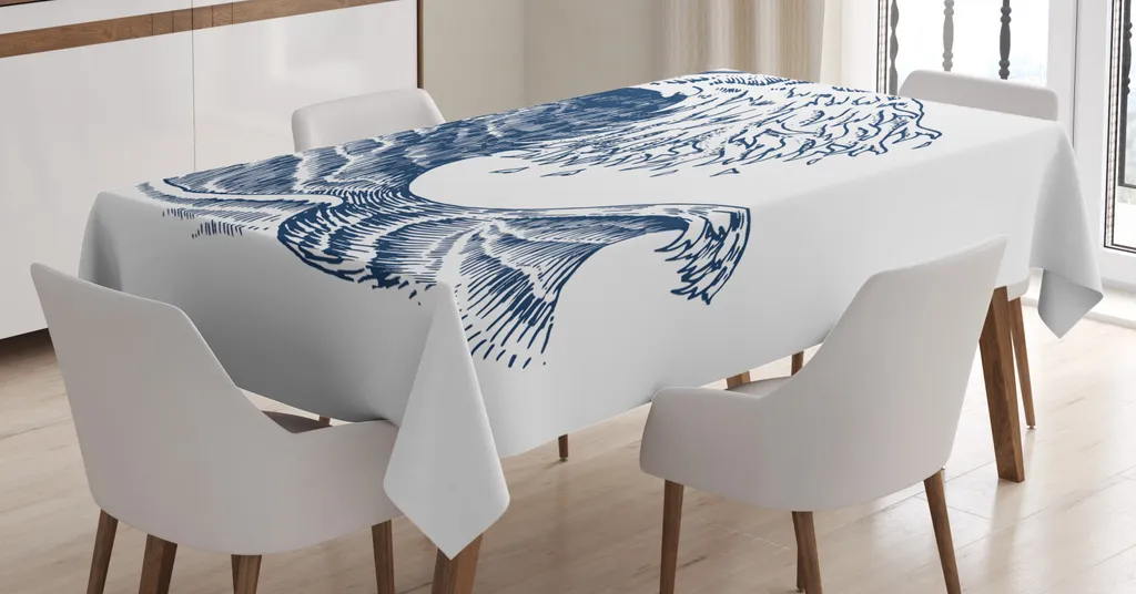 Tovaglia Antimacchia Hokusai 140x200 - Colori Vivaci e Lavabile