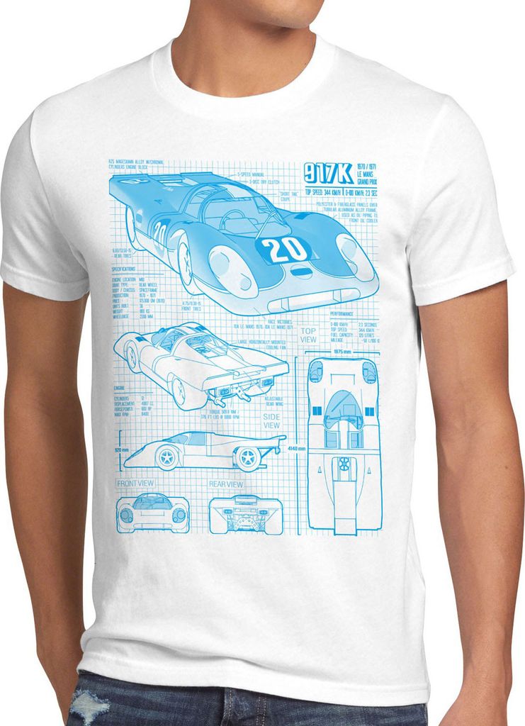 style3 917K Blaupause Herren T-Shirt prix grand