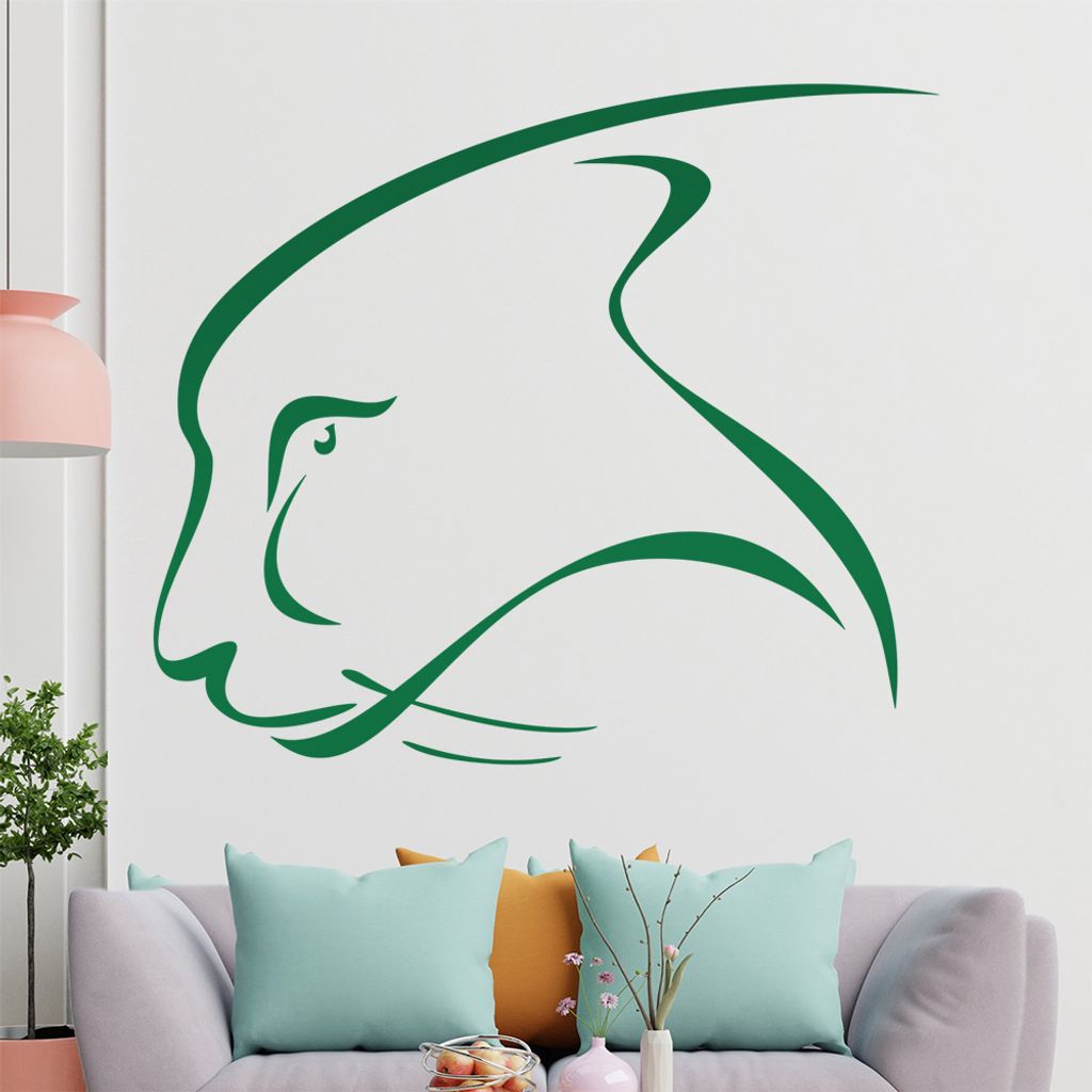 Raubkatze Linien Wandtattoo in 6 Größen - Wandaufkleber Wall Sticker - Dekoration, Küche, Wohnzimmer, Schlafzimmer, Badezimmer