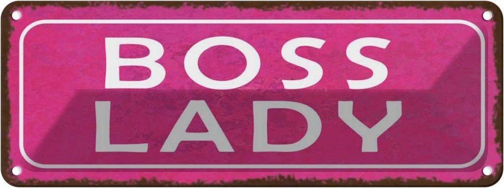 vianmo Blechschild 10x27 cm Boss Lady Männer Frauen
