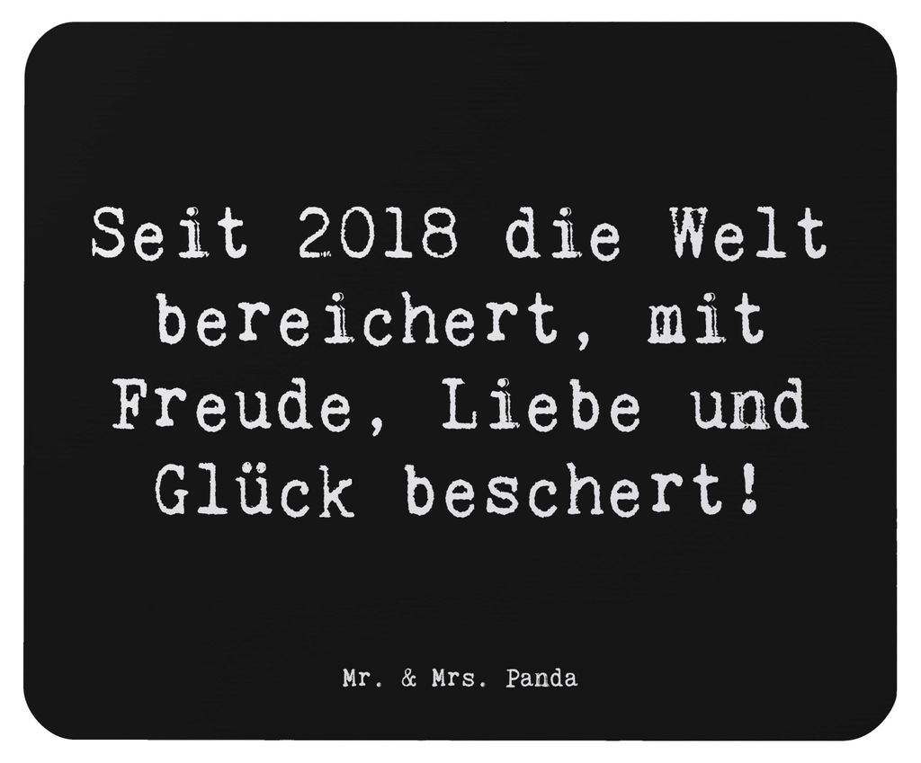 Mr. & Mrs. Panda Mauspad Spruch 2018 Geburtstag - Schwarz - Geschenk, pc mausunterlage, laptop mousepad, einzigartig, Happy Birthday, Feier, Jubil...