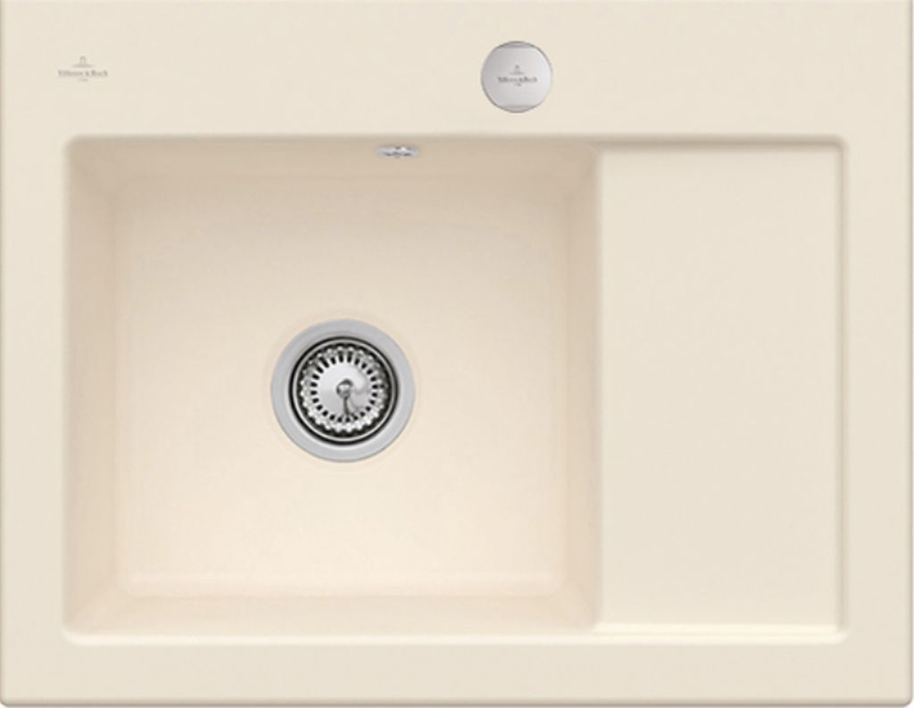 V&B Spüle Subway 45 Compact li, m Abl.garn, Exzenter, ivory C-plus