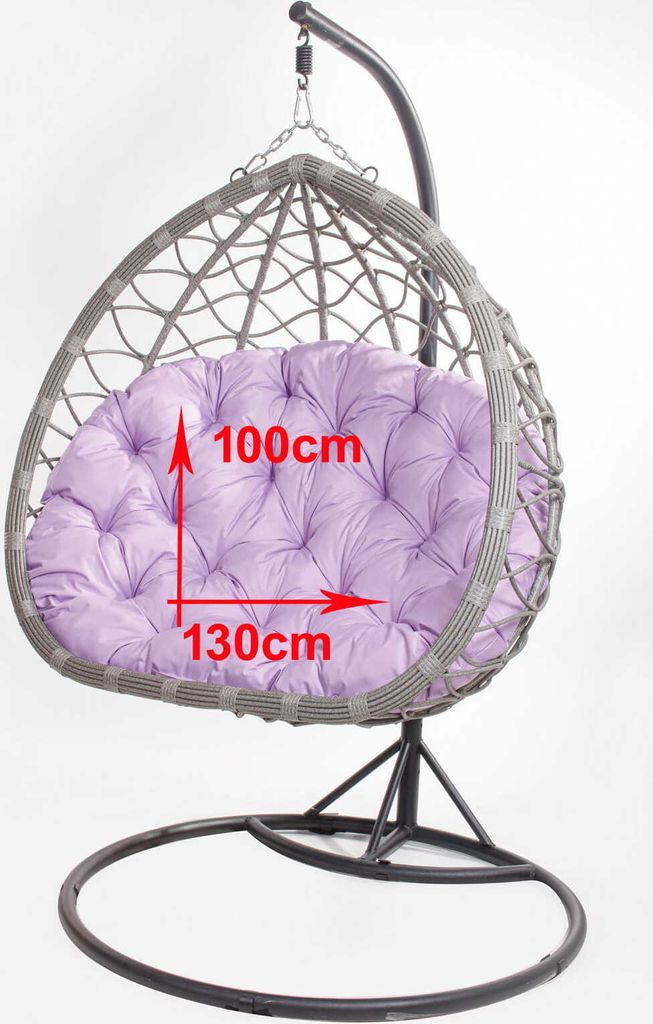Coussin de tête pour chaise suspendue 130x100cm Anthracite Image du produit 