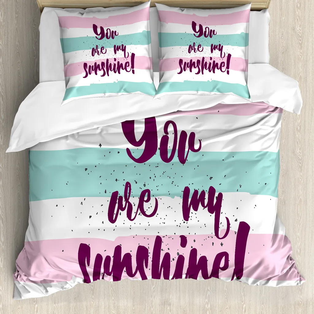 Set Copripiumino Matrimoniale ABAKUHAUS Antiacaro - Frasi Motivazionali