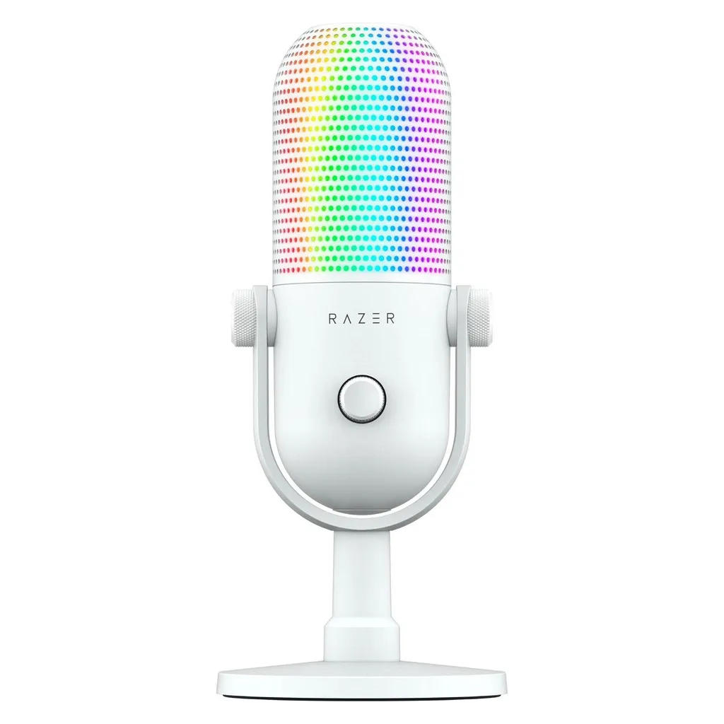 Microphone PC Razer Seiren V3 Chroma Blanc avec Éclairage RGB Réactif