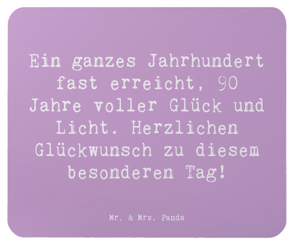 Mr. & Mrs. Panda Mousepad Spruch 90. Geburtstag - Lavendeltraum - Geschenk, mousematte, Mouse Pad, Besonderer Anlass, Mauspad, Alter, Geburtstagsge...