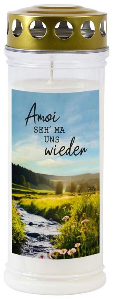 Grabkerze groß 'Amoi seh' 7 Tage 1 Stück von Jeka Produktbild 