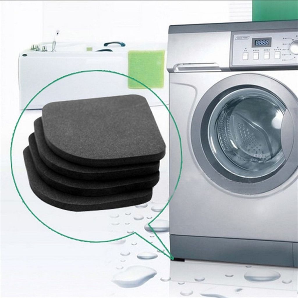4 Stück Antirutschmatte Waschmaschine Gummipads Antivibration Vibrationsdämpfer