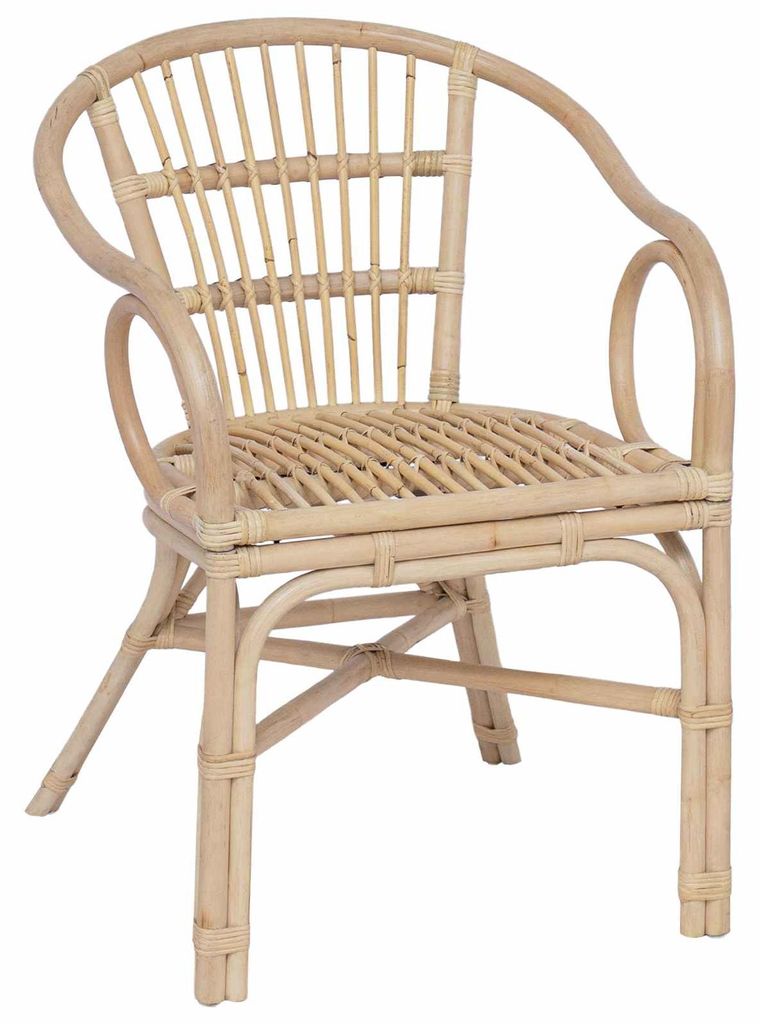 vidaXL Stapelstuhl Natur 58 x 60 x 81 cm Rattan