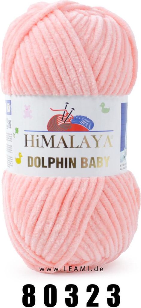 A ball of pink yarn with a label.