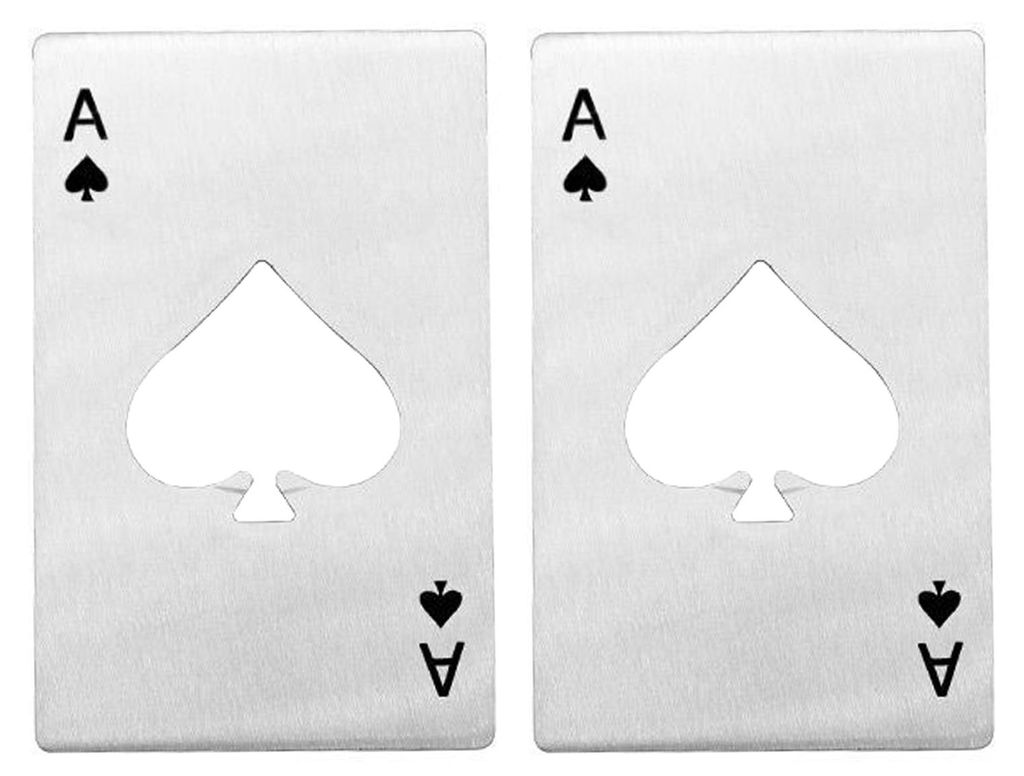2/3 Stück Pokerkarten-Flaschenöffner, robuster Edelstahl-Spaten, manuelles Bierflaschen- und Dosenöffner-Werkzeug, Küchenhelfer, Geschenk für ...