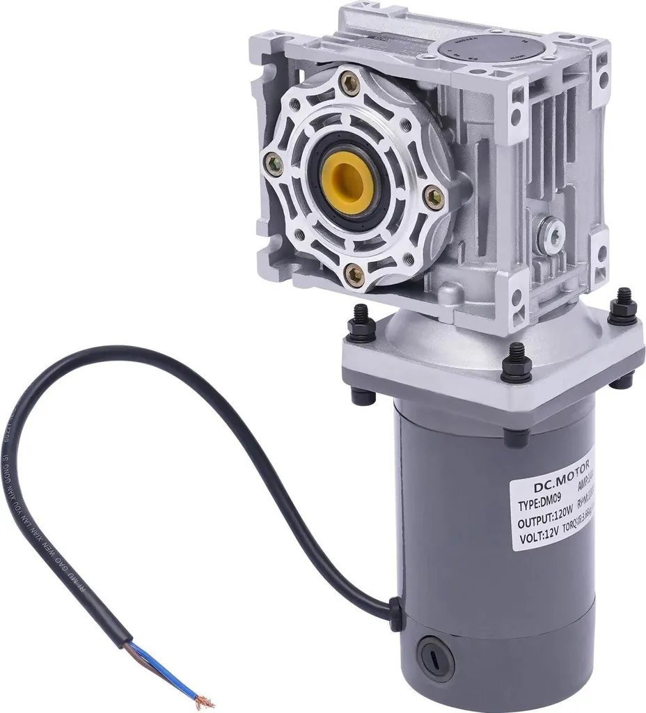 Moteur à engrenages à vis sans fin 12V CC NLRV-040 DM09 en Argent