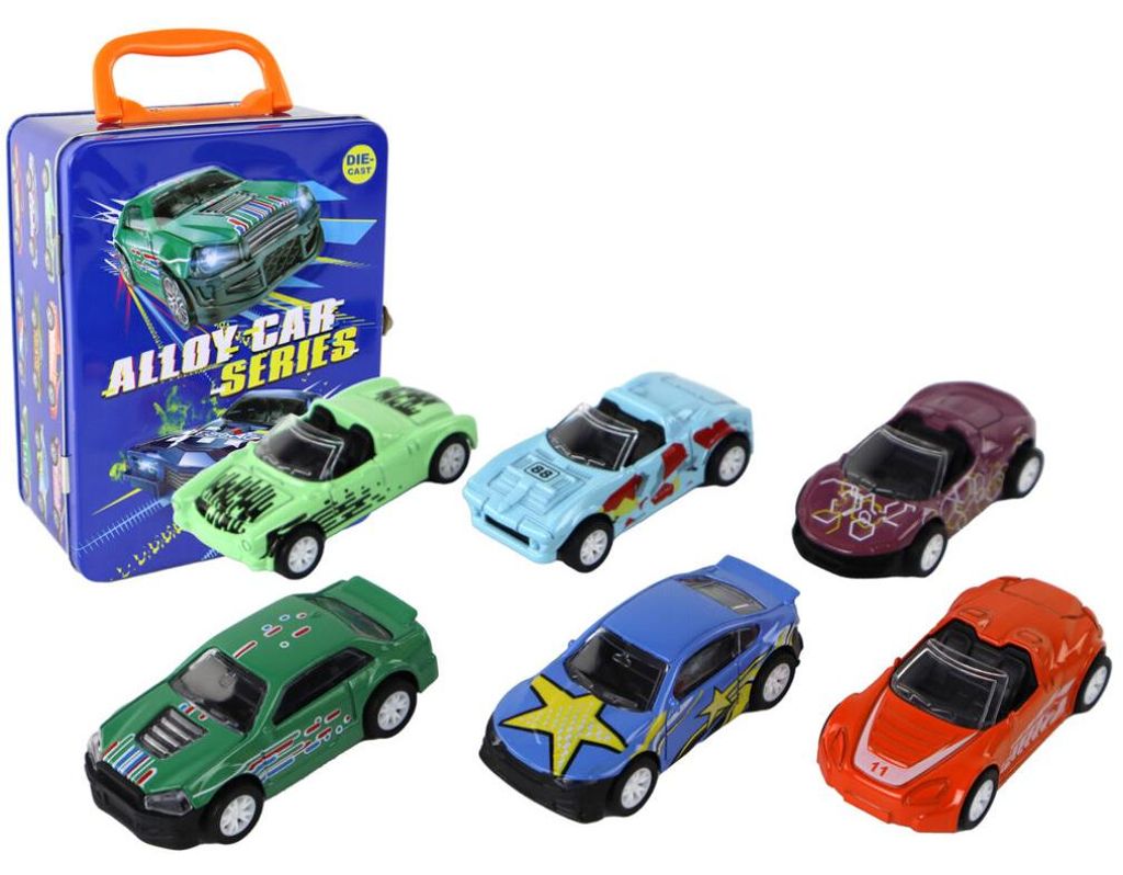 Lean Toys Fahrzeugset mit Friktionsantrieb im Metallgehäuse