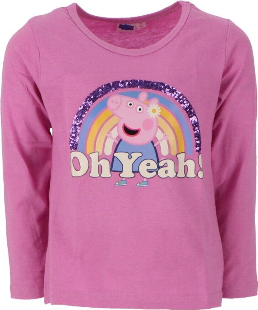 Peppa Pig Pullover aus Baumwolle für Mädchen Bequemer Sweater für Kinder 110/116