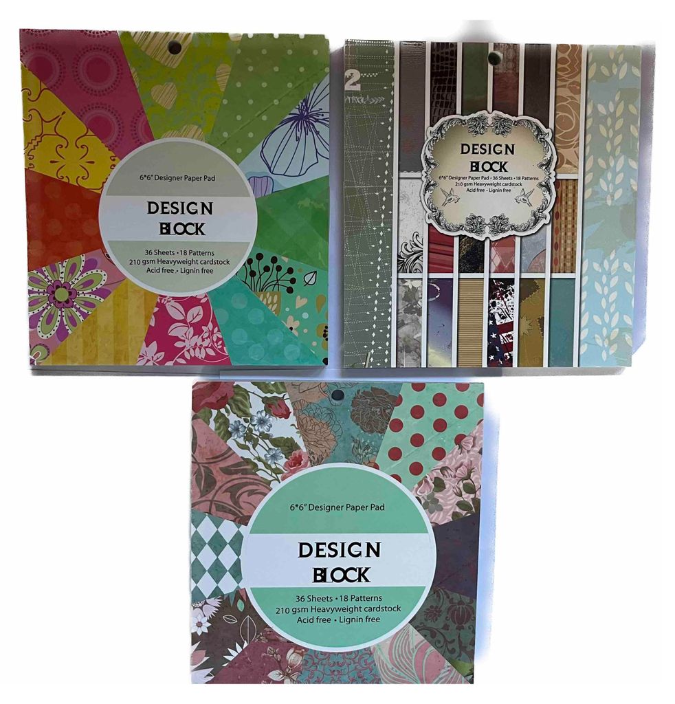 3 x Vintage Scrapbooking Papier Motivblock Designpapier Produktbild 