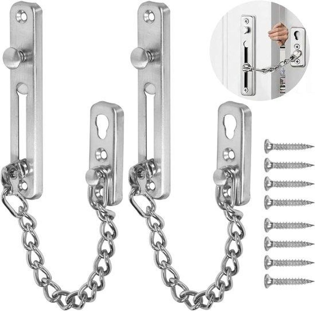 Sicherheitsschlösser für Türen, zweiteilig - mit Nachtschutz - Diebstahlsicherung - Türsicherheitsschlösser - Sicherheitskettenschlösser aus ...