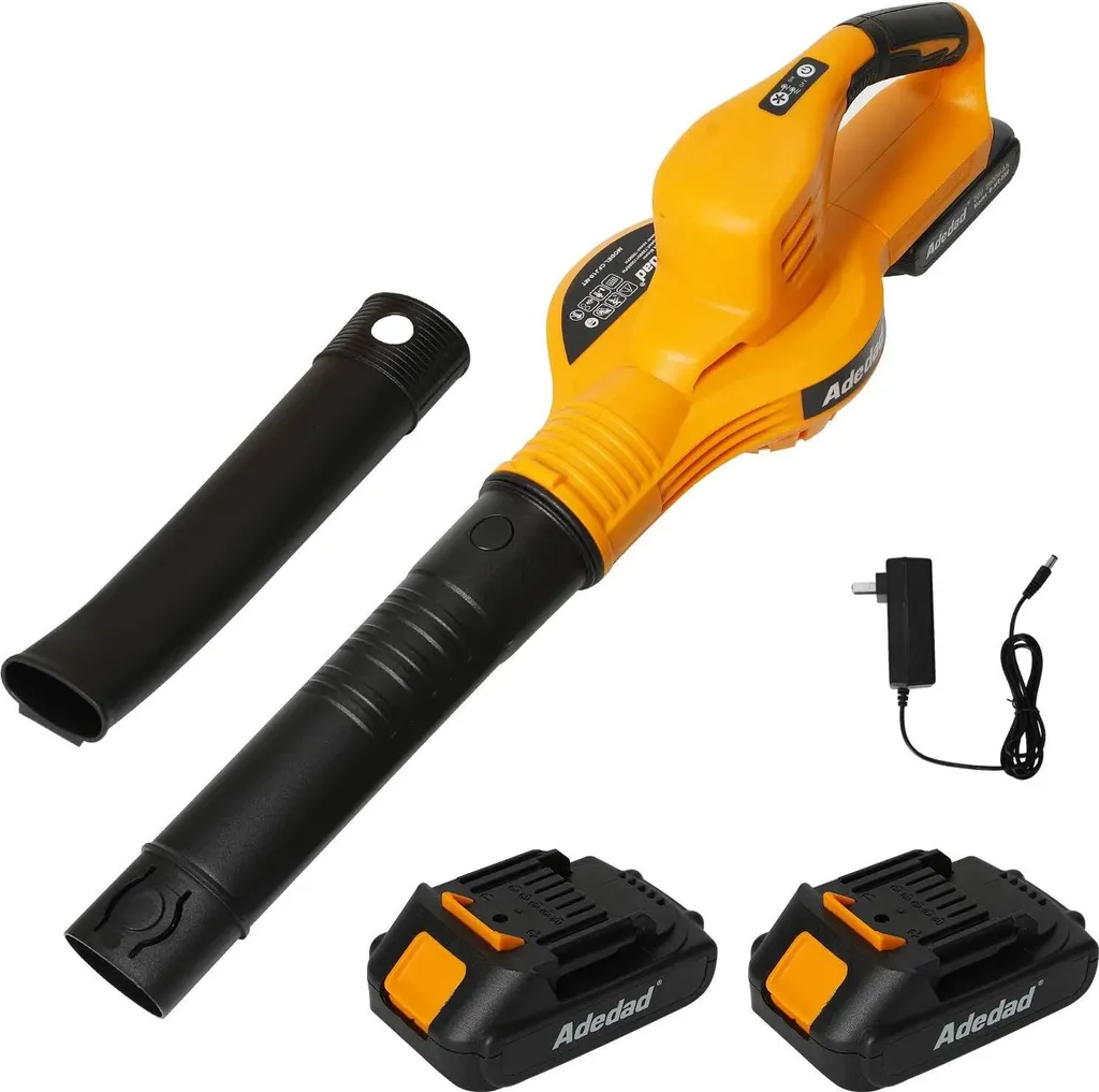 Soffiatore per Foglie a Batteria Professionale con 2 Batterie 4.0Ah